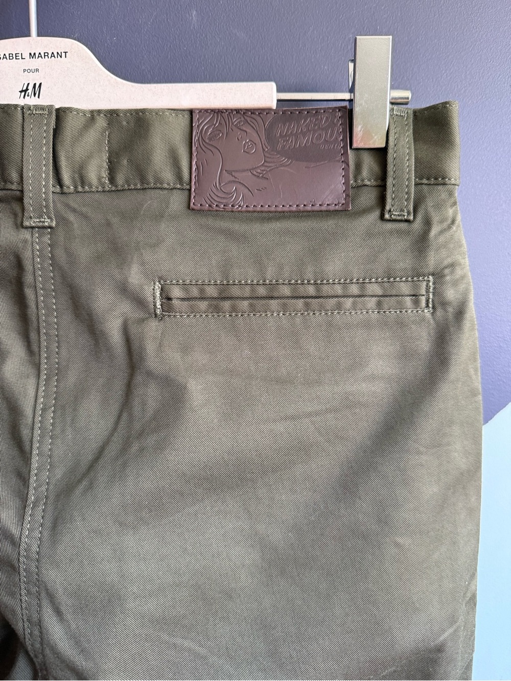 Naked & Famous Slim Chino, Khaki Green Stretch Twill, Size 31 x 31.5, EUC - Picture 5 of 11